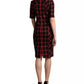 Trina Turk Women's Plaid Sweethear-Neck Casual Dress Black Size 4