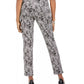 JM Collection Women's Printed Pull-On Pants  Black Size XX-Large