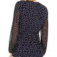 Charter Club Women's Dotted Wrap Top  Bright Blue Size Large