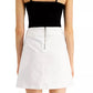 INC International Concepts Women's Mini Denim Sailor Skirt White Size 0