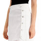 INC International Concepts Women's Mini Denim Sailor Skirt White Size 0