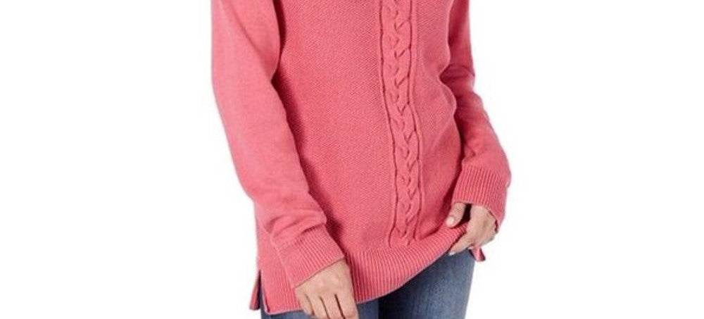 Karen Scott Women's Cable Knit Cardigan Pink Size Petite S