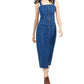OAT Women's Fitted Denim Button Dress Blue Size 8