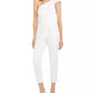 Adrianna Papell Women's One-Shoulder Jumpsuit White Size 12