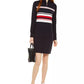 Tommy Hilfiger Women's Quarter-Zip Sweater Dress Blue Size X-Small