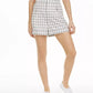 Danielle Bernstein Women's Plaid Shorts Natural Size 4