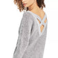 Bar III Women's Crisscross-Back Tunic Sweater Gray Size X-Small