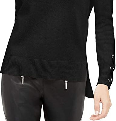 Michael Kors Women's Plus Size Tie Sleeve Sweater Black Size 3X