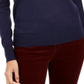 Charter Club Women's Merino Wool Button Cuff V Neck Sweater Blue Size XX-Large
