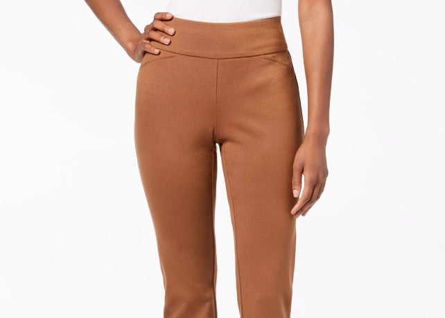 Charter Club Women's Pull On Ponte Knit Pants Red Size 2 Petite