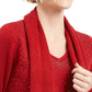 Karen Scott Women's Embellished Sweater & Scarf Red Size PSM