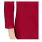 Karen Scott Women's Cotton Henley Shirt Red Size Petite L