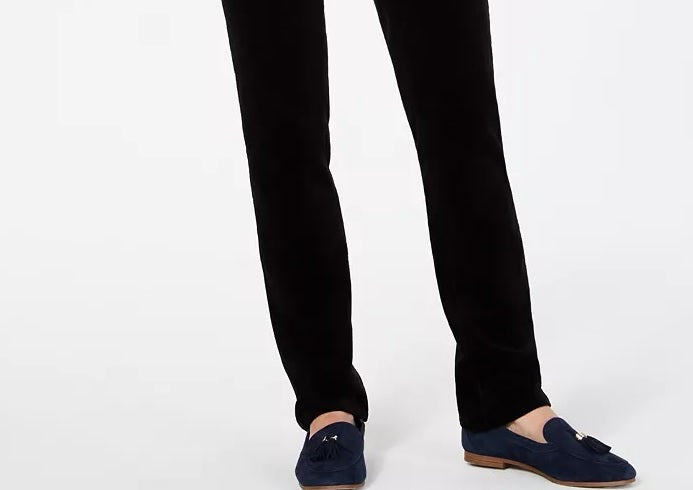 Charter Club Women's Lexington Tummy-Control Corduroy Pants Black Size 24X4.5