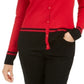 Karen Scott Women's Printed Long Sleeve Jewel NeckTop Red Size Petite Small