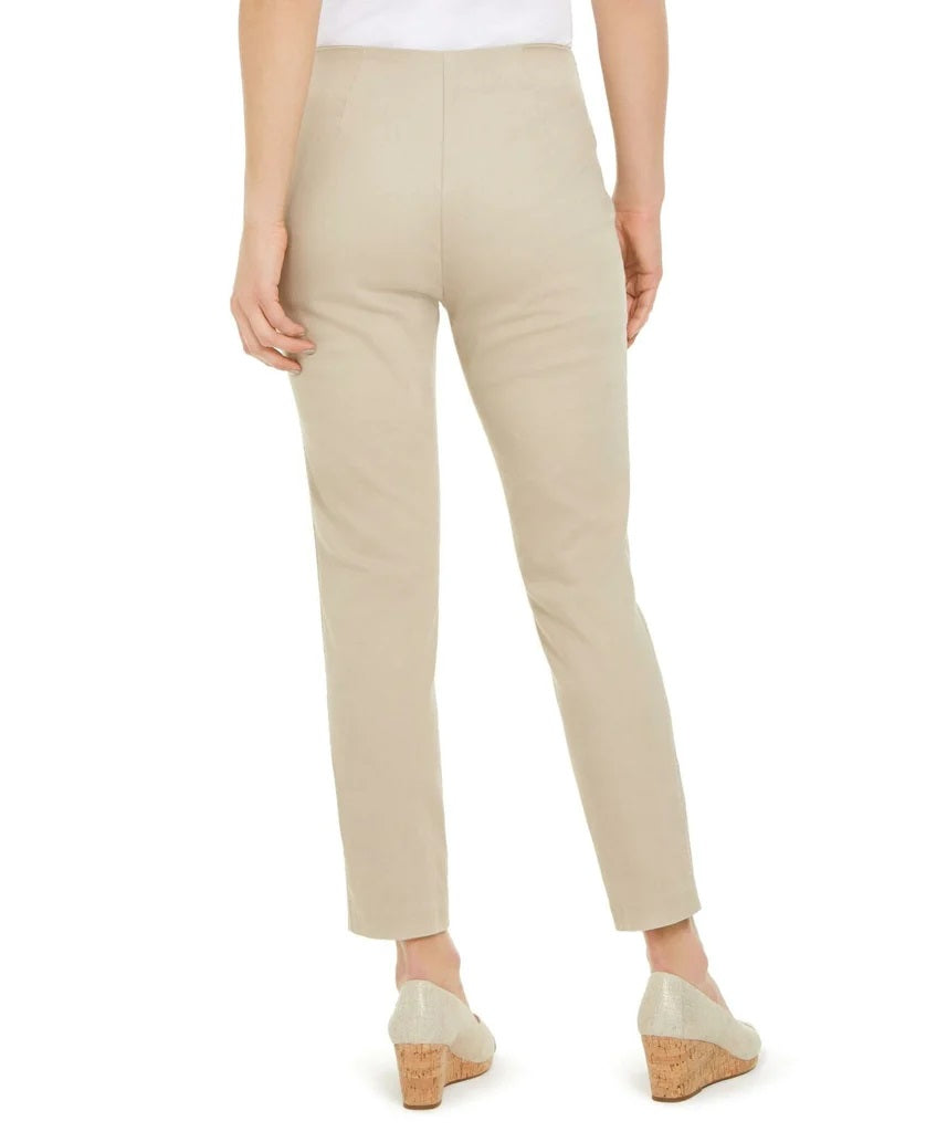 Charter Club Women's Chelsea Stretch Twill Pants Beige Size 12
