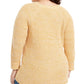 Style & Co Women's Plus Pointelle Trim Sweater Beige Size 1X