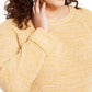 Style & Co Women's Plus Pointelle Trim Sweater Beige Size 1X