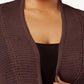 Alfani Women's Petite Mixed-Stitch Open-Front Cardigan BrownSize PL