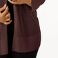 Alfani Women's Petite Mixed-Stitch Open-Front Cardigan Brown Size PS