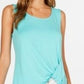 Alfani Women's Petite High-Low Tunic Top Turquoise Size PL