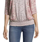 John Paul Richard Women's Printed Banded-Hem Top Pink Size Small