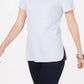 Karen Scott Women's Shirttail-Hem Short Sleeve Top White Size XX-Large