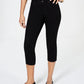 Charter Club Women's Tummy-Control Capri Jeans Black Size 4