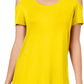 JM Collection Women's Cold Shoulder Top Yellow Size Petite L