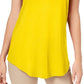 JM Collection Women's Cold Shoulder Top Yellow Size Petite L