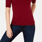 Charter Club Women's Petite Elbow-Sleeve Sweater Wine Size PS