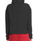 DKNY Women's Sport Metallic-Logo Cropped Hoodie Black Size Medium