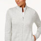 Karen Scott Women's Zip-Front Cardigan White Size X-Small