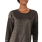Anne Klein Women's Lurex Shimmer Sweater Black Size XX-Large