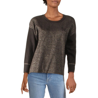 Anne Klein Women's Lurex Shimmer Sweater Black Size XX-Large