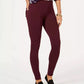 Style & Co Women's Petite SeaPonte-Knit Skinny Pants Wine Size PS