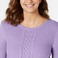 Karen Scott Women's Cable-Knit Sweater Lt/Pas Purple Size XX-Large