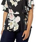 City Chic Women's Plus Size Floral Seduction Top Size Large Black Size 20W