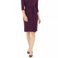 Jessica Howard Women's Ruffled Sheath Dress Purple Size 16