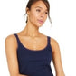 Style & Co Women's Petite Lace-Trim Tank Top -Blue Size PL