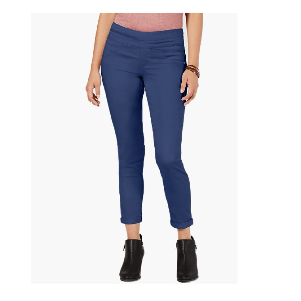 Style & Co Women's Rolled Hem Skinny Pants Blue Size 6