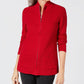 Karen Scott Women's Long Sleeve Zip Front Sweater Red Size Petite Petite