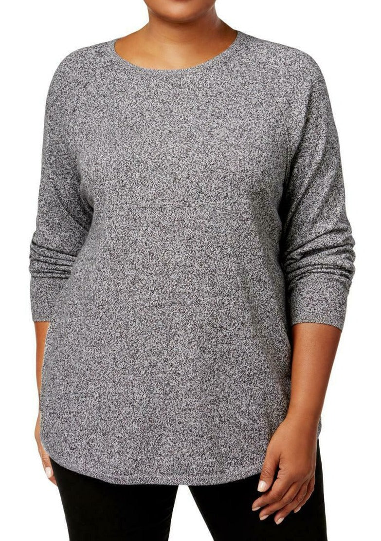 Karen Scott Women's Tulip Hem Top Grey Size Small