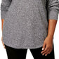 Karen Scott Women's Tulip Hem Top Grey Size Small