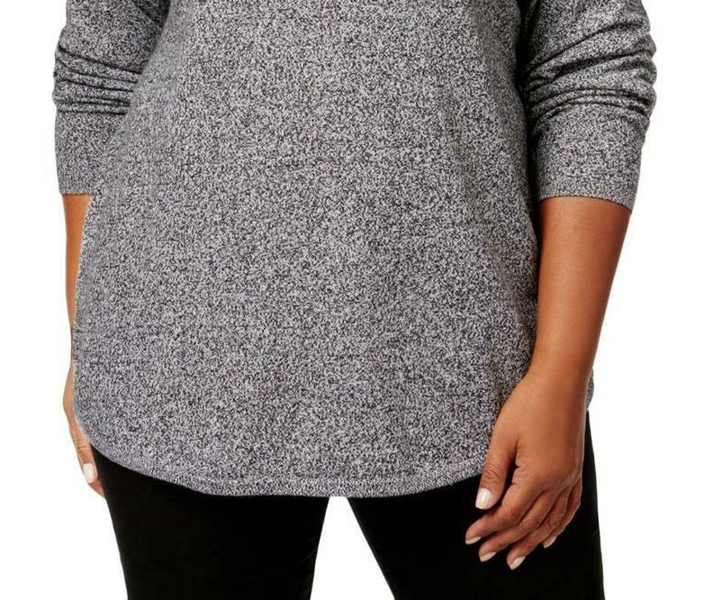 Karen Scott Women's Tulip Hem Top Grey Size Small