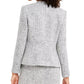 Calvin Klein Women's Tweed Open-Front Blazer Gray Size 8