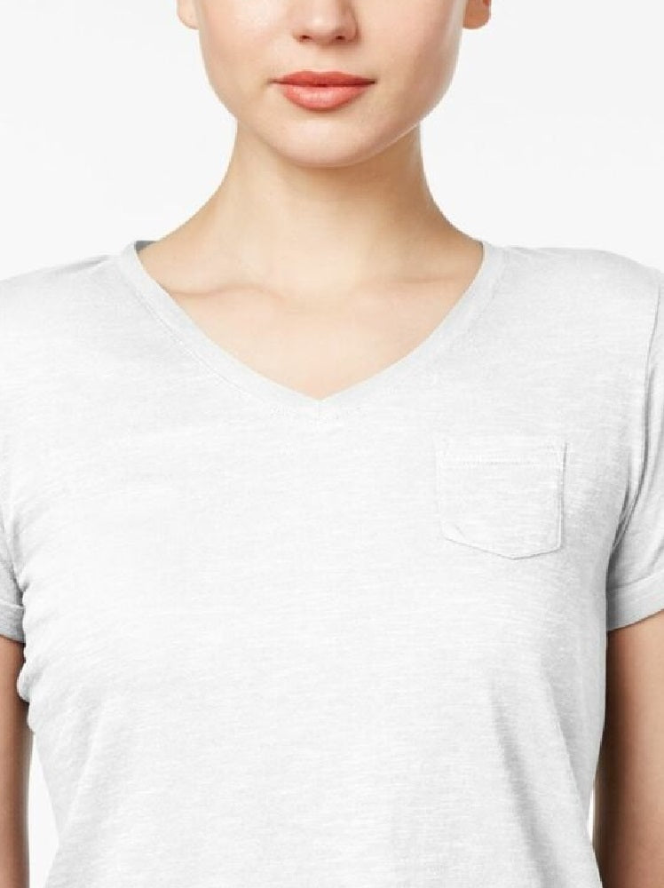 Style & Co Women's Short Sleeve T-Shirt Grey Size PM