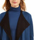 Anne Klein Women's Color Block Long Sleeve Open Cardigan Sweater Blue Size Large