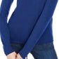 Maison Jules Women's Mock Neck Sweater Blue Size Medium