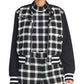 Rachel Roy Women's Plaid Zip Up Jacket Black Size Small