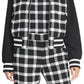 Rachel Roy Women's Plaid Zip Up Jacket Black Size Small